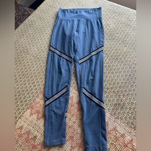 Adidas Climalite Blue Striped Leggings